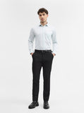 Black Solid Super Slim Fit Formal Trouser | Greenfibre