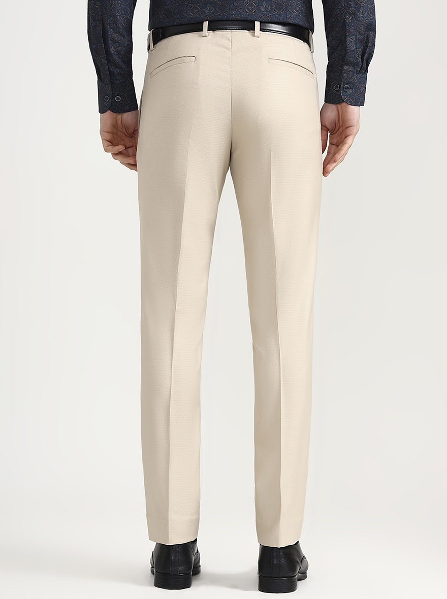 Fawn Solid Super Slim Fit Formal Trouser | Greenfibre
