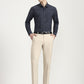 Fawn Solid Super Slim Fit Formal Trouser | Greenfibre