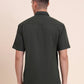 Olive Green Solid Smart Fit Semi Casual Shirt | Greenfibre