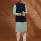 Blue Solid Waist Coat | Greenfibre