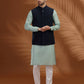 Blue Solid Waist Coat | Greenfibre
