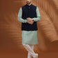 Blue Solid Waist Coat | Greenfibre