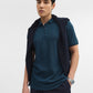Teal Jacquard Slim Fit Polo T-Shirt | Greenfibre
