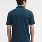 Teal Jacquard Slim Fit Polo T-Shirt | Greenfibre