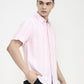 Pink Striped Slim Fit Casual Shirt | Greenfibre