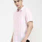 Pink Striped Slim Fit Casual Shirt | Greenfibre