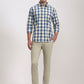 Yellow Checked Slim Fit Casual Shirt | Greenfibre