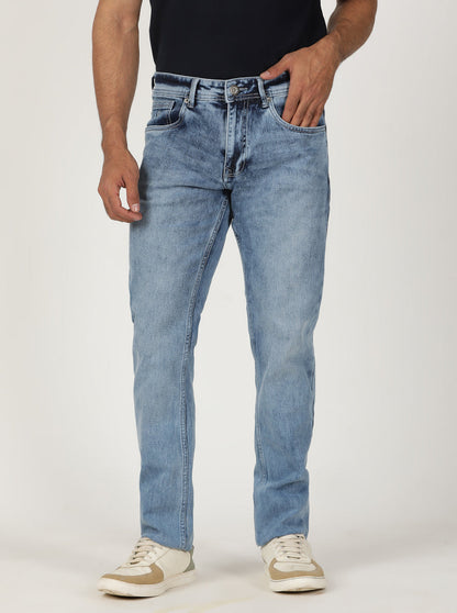 Cloudy Blue Washed Narrow Fit Jeans | Greenfibre