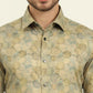 Golden & Green Printed Slim Fit Party Wear Shirt | Wyre