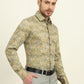Golden & Green Printed Slim Fit Party Wear Shirt | Wyre