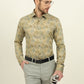 Golden & Green Printed Slim Fit Party Wear Shirt | Wyre