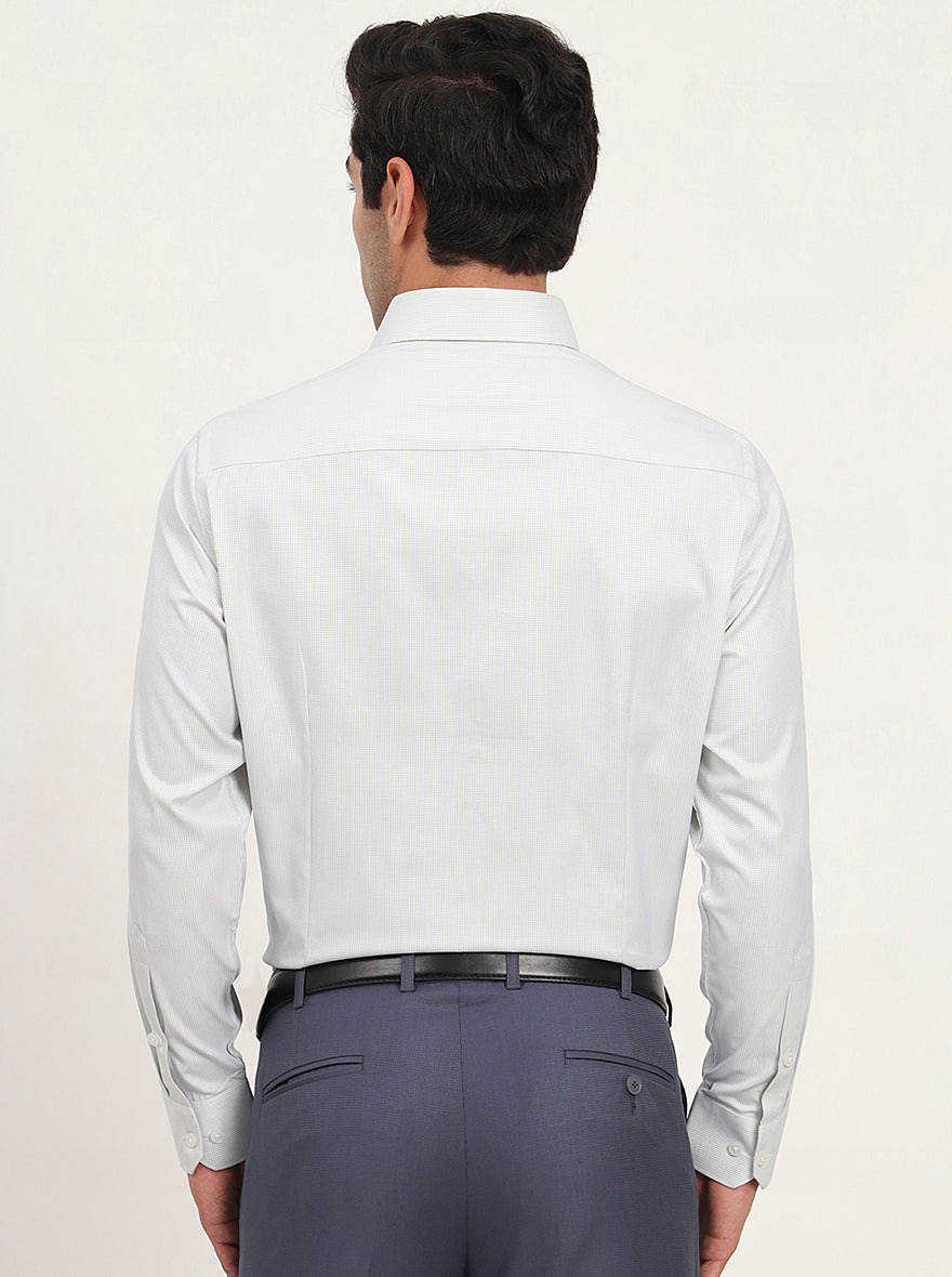 Light Yellow & Blue Solid Slim Fit Formal Shirt | Greenfibre