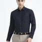 Blue Checked Slim Fit Formal Shirt | Greenfibre