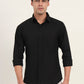 Black Solid Slim Fit Casual Shirt | Greenfibre