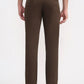 Olive Brown Solid Super Slim Fit Casual Trouser | Greenfibre