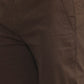 Olive Brown Solid Super Slim Fit Casual Trouser | Greenfibre