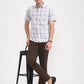 Olive Brown Solid Super Slim Fit Casual Trouser | Greenfibre