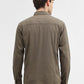 Olive Green Solid Slim Fit Casual Shirt | Greenfibre