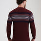 Wine Striped Slim Fit T-Shirt | Greenfibre