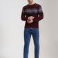 Wine Striped Slim Fit T-Shirt | Greenfibre