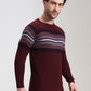 Wine Striped Slim Fit T-Shirt | Greenfibre