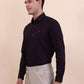 Purple Solid Slim Fit Party Wear Shirt | Greenfibre