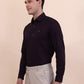 Purple Solid Slim Fit Party Wear Shirt | Greenfibre