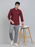 Light Grey Solid Uno Fit Casual Trouser | JadeBlue