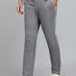 Light Grey Solid Uno Fit Casual Trouser | JadeBlue