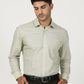 Green Printed Slim Fit Formal Shirt | Greenfibre