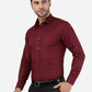 Maroon Solid Slim Fit Party Wear Shirt | Greenfibre