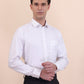White & Grey Checked Regular Fit Formal Shirt | Greenfibre
