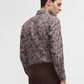 Pink & Grey Printed Slim Fit Party Wear Shirt | Greenfibre