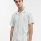 Blue Striped Slim Fit Casual Shirt | Greenfibre