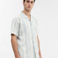 Blue Striped Slim Fit Casual Shirt | Greenfibre