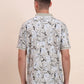 Sage Green Printed Slim Fit Polo T-Shirt | Greenfibre