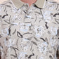 Sage Green Printed Slim Fit Polo T-Shirt | Greenfibre