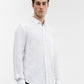 White Solid Slim Fit Casual Shirt | Greenfibre