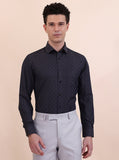 Brown & Blue Checked Slim Fit Formal Shirt | Greenfibre