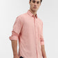 Orange Solid Slim Fit Casual Shirt | Greenfibre