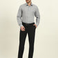 Grey Striped Regular Fit Formal Shirt | JadeBlue