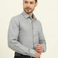 Grey Striped Regular Fit Formal Shirt | JadeBlue