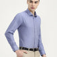 Blue Solid Slim Fit Formal Shirt | Greenfibre