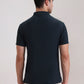 Teal Blue Striped Slim Fit Polo T-Shirt | Greenfibre