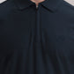 Teal Blue Striped Slim Fit Polo T-Shirt | Greenfibre