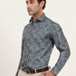 Green Printed Slim Fit Party Wear Shirt | Greenfibre