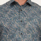 Green Printed Slim Fit Party Wear Shirt | Greenfibre