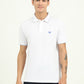 White Solid Slim Fit Polo T-Shirt | Greenfibre