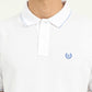 White Solid Slim Fit Polo T-Shirt | Greenfibre